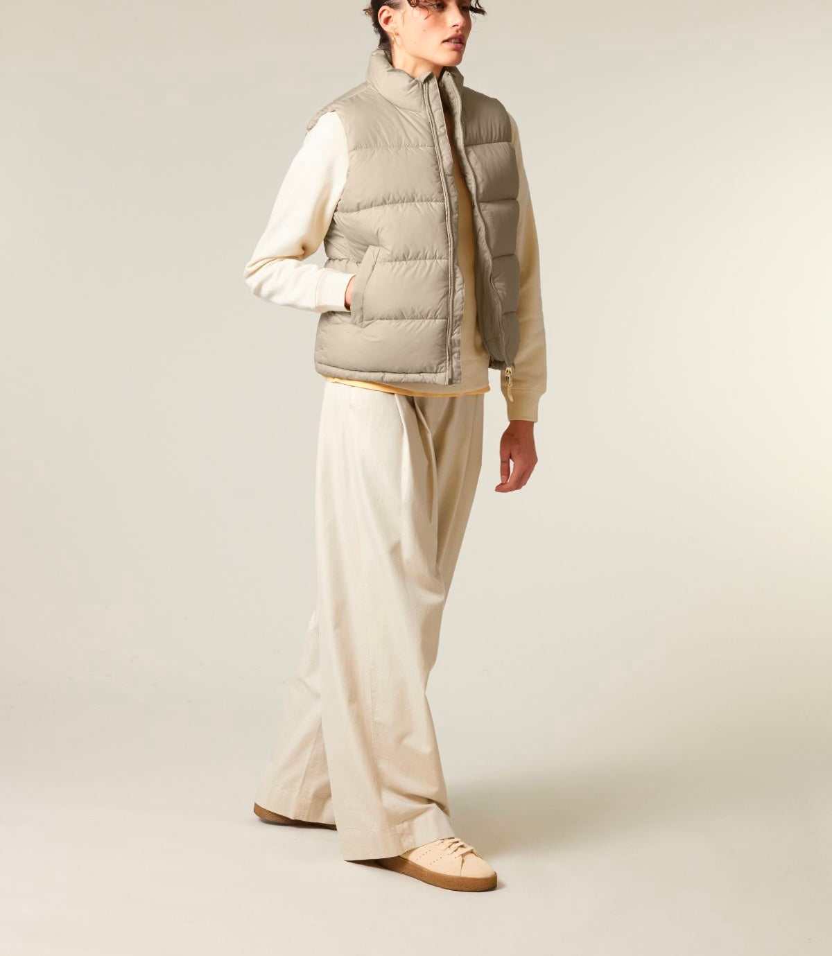 PUFFER WESTE - BEIGE
